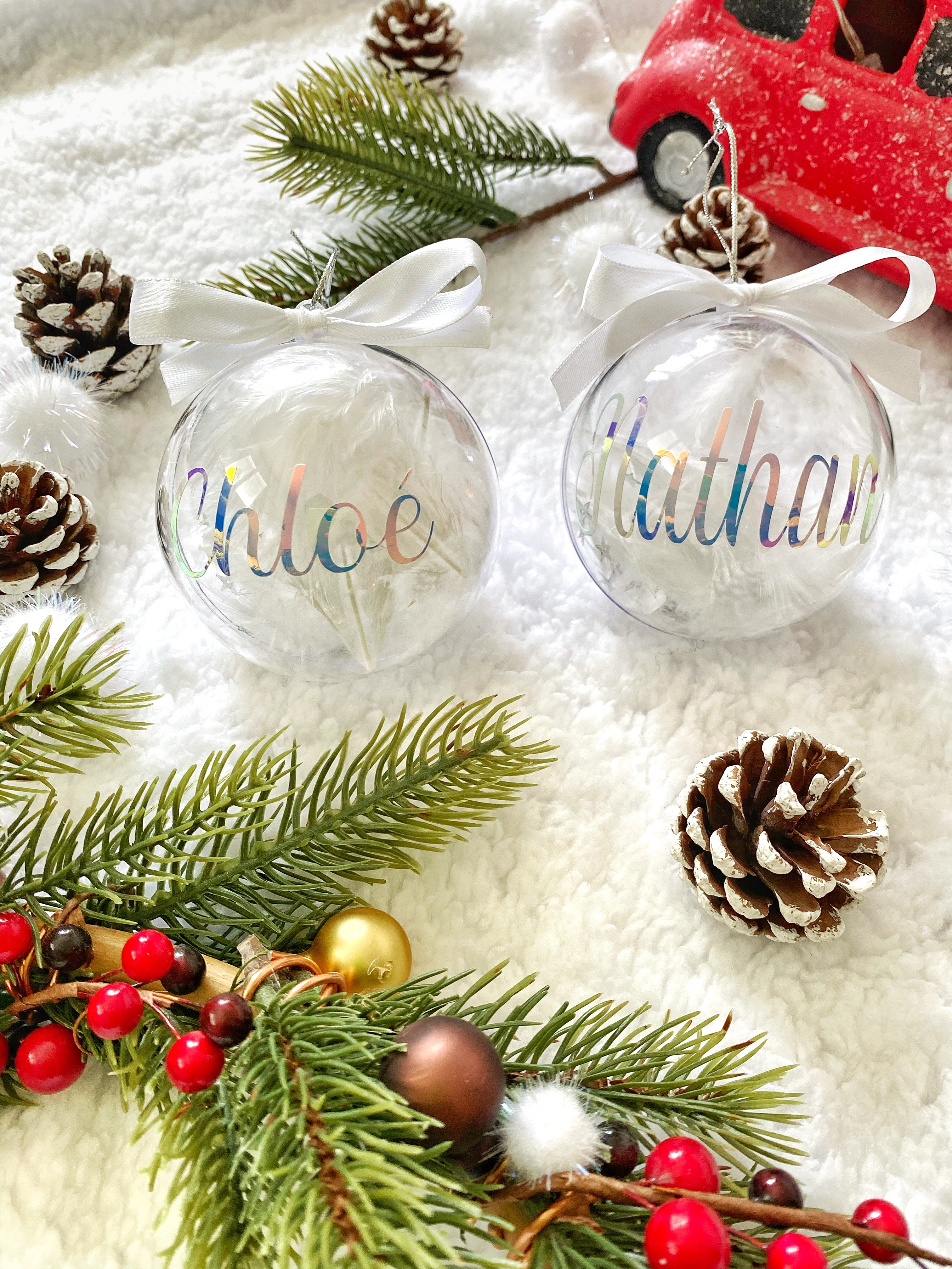 Boules de Noël personnalisées