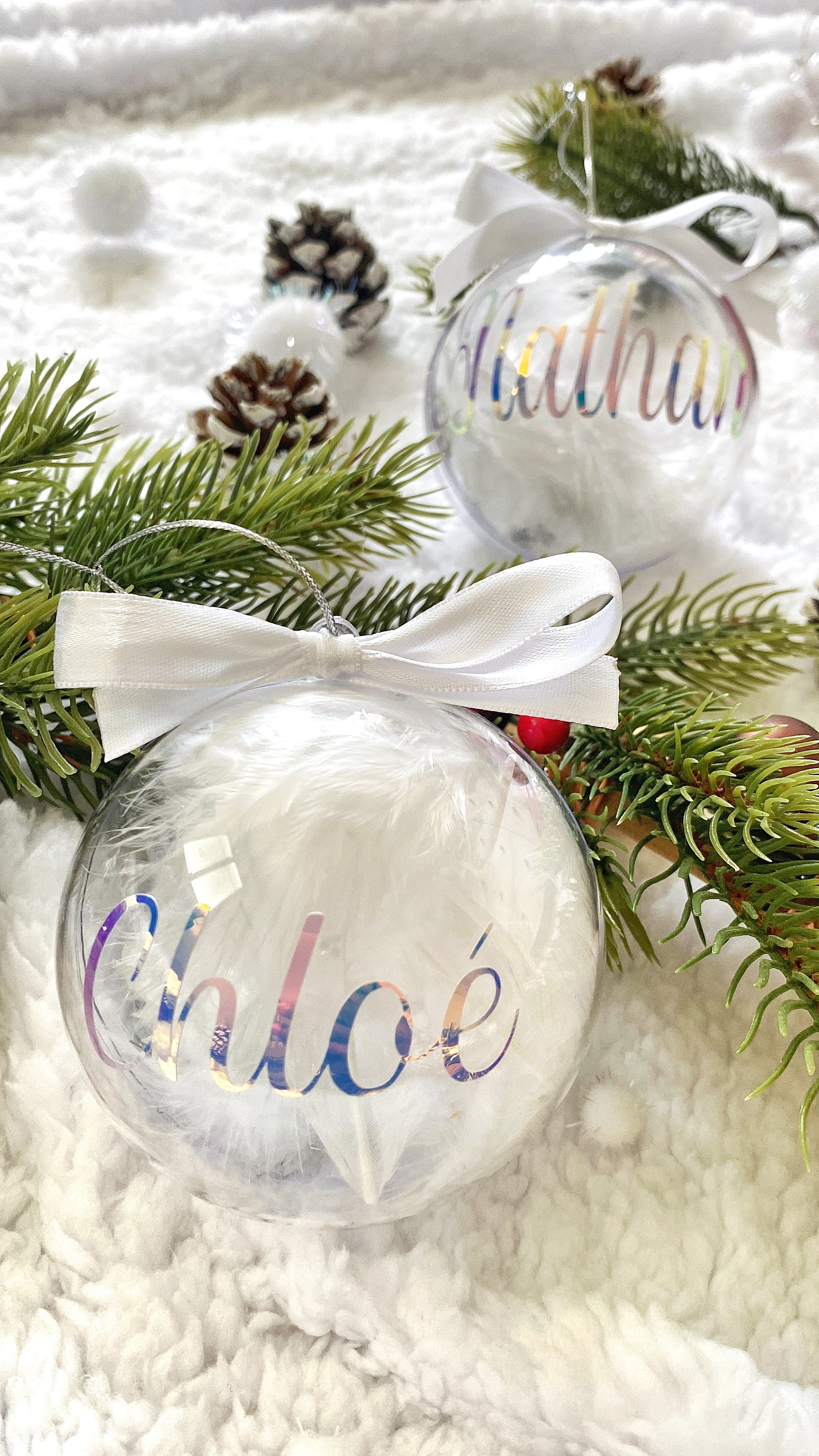 Boules de Noël personnalisées