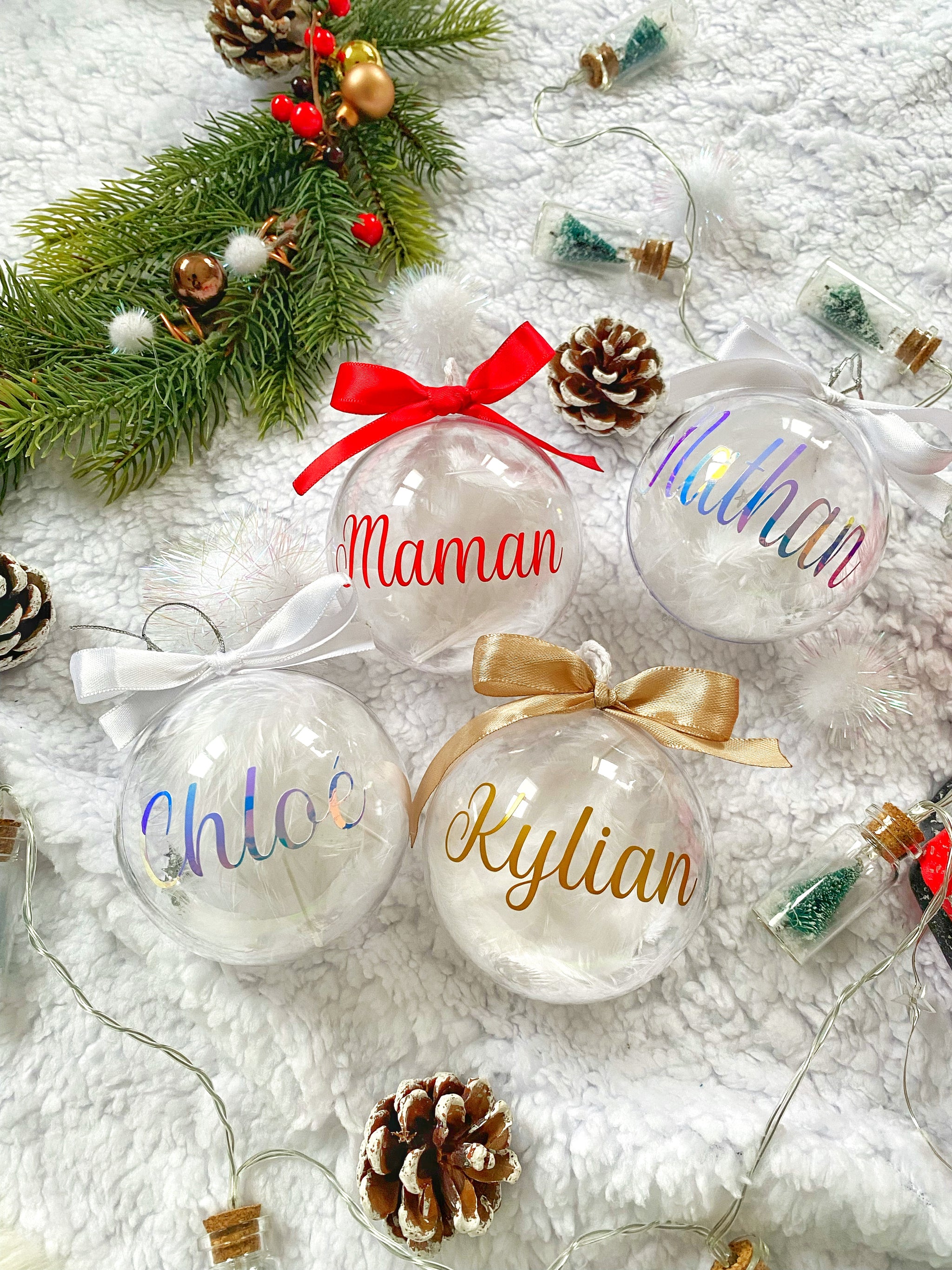 Boules de Noël personnalisées