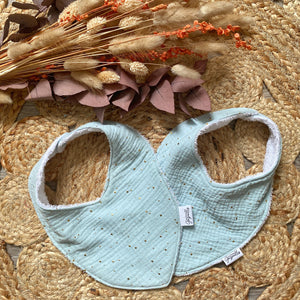 Bavoirs bandana - Bleu layette